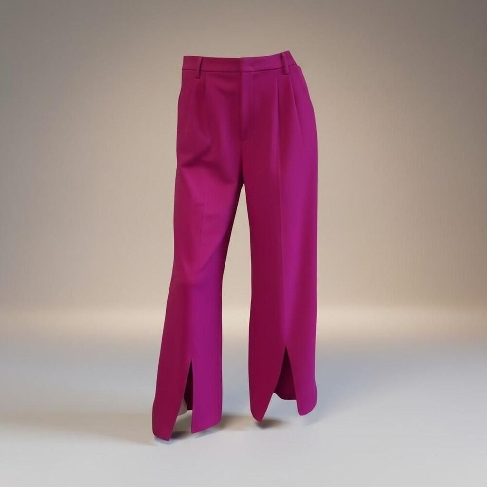 Happily Grey Magenta Corpcore‎ Wide Leg Split Hem Trousers size 9